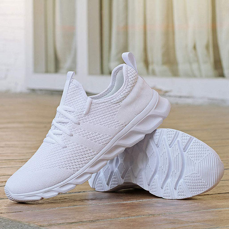 Damen Sneaker – Soft Knit – Atmungsaktiv – Gepolsterte Sohle – Low-Top Passform