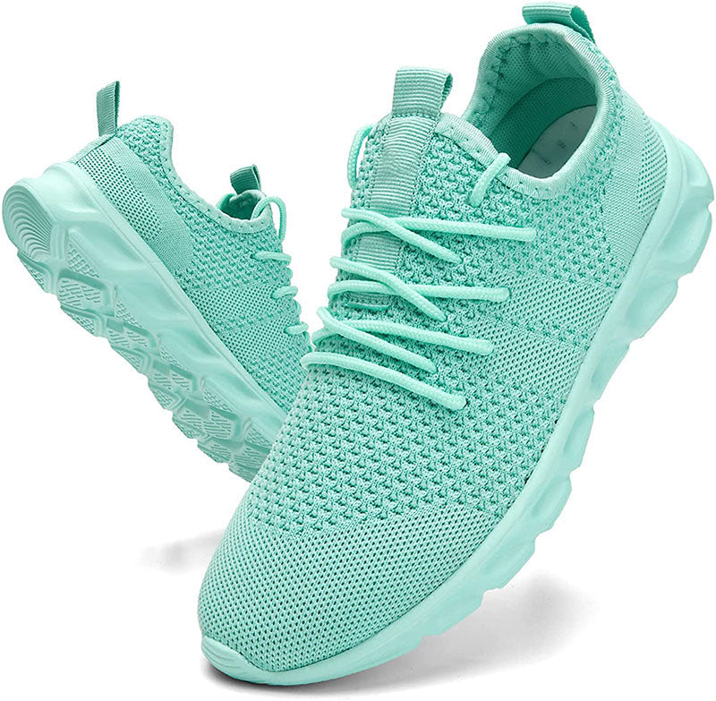 Damen Sneaker – Soft Knit – Atmungsaktiv – Gepolsterte Sohle – Low-Top Passform