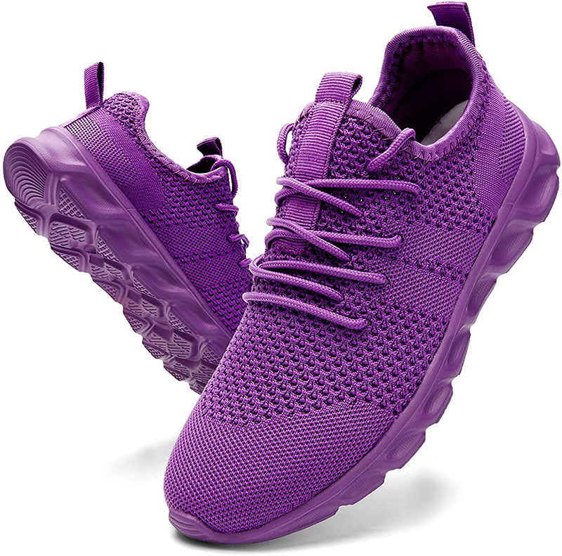 Damen Sneaker – Soft Knit – Atmungsaktiv – Gepolsterte Sohle – Low-Top Passform