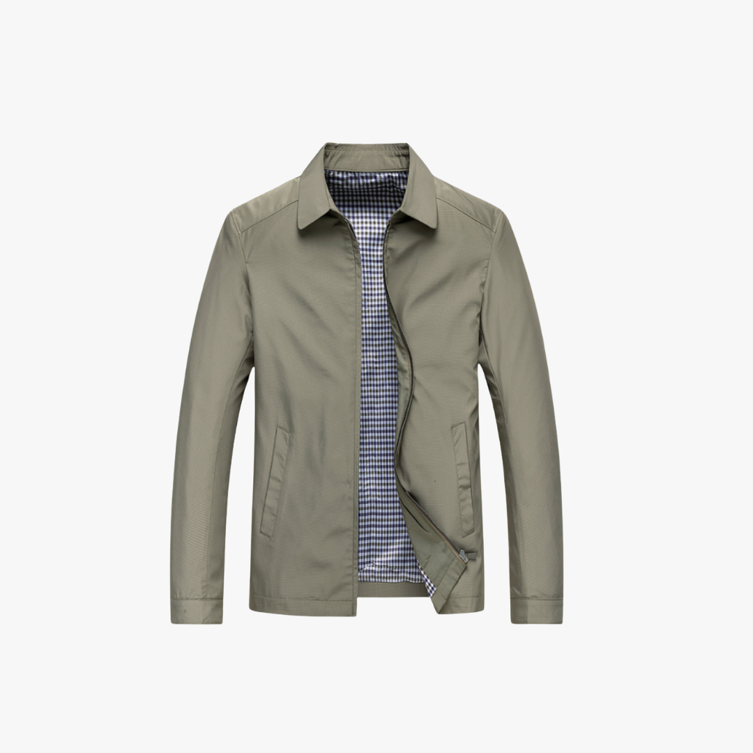 Herren Jacke – Atmungsaktives Material – Regular Fit – Reißverschluss – Hüftlang