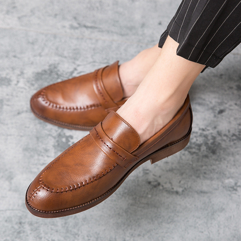 Herren Loafer – Glattes Echtleder – Penny-Strap – Bequeme Slip-On Passform