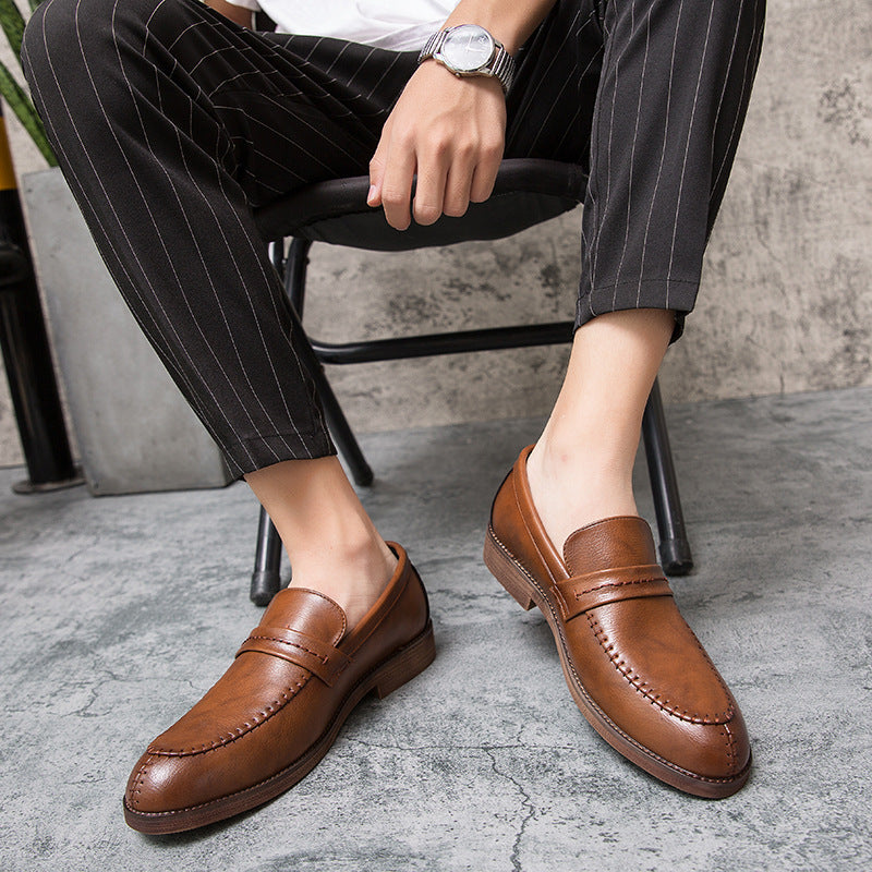 Herren Loafer – Glattes Echtleder – Penny-Strap – Bequeme Slip-On Passform