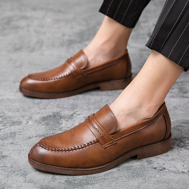 Herren Loafer – Glattes Echtleder – Penny-Strap – Bequeme Slip-On Passform