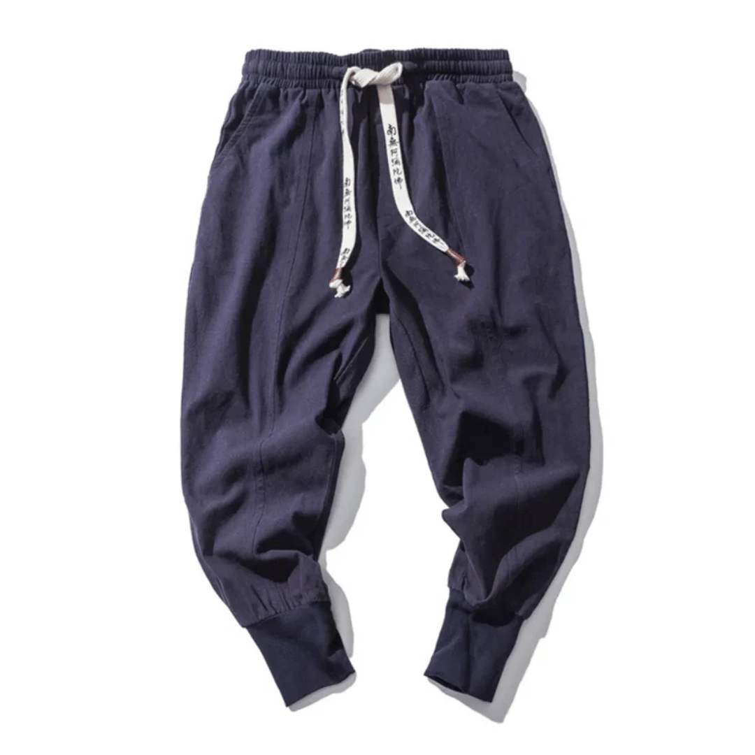 Herren Tapered-Hose – Lockerer Schnitt – Atmungsaktiv – Elastischer Bund mit Bündchen