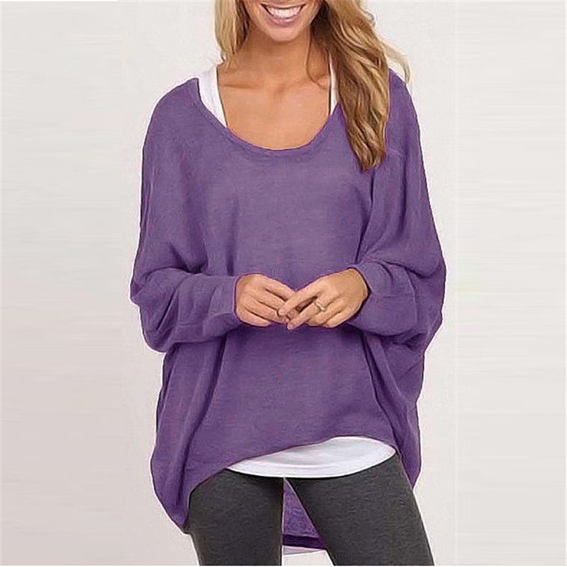Damen Strickpullover – Oversized Passform – Tunika Länge – Langarm Bequemer Style
