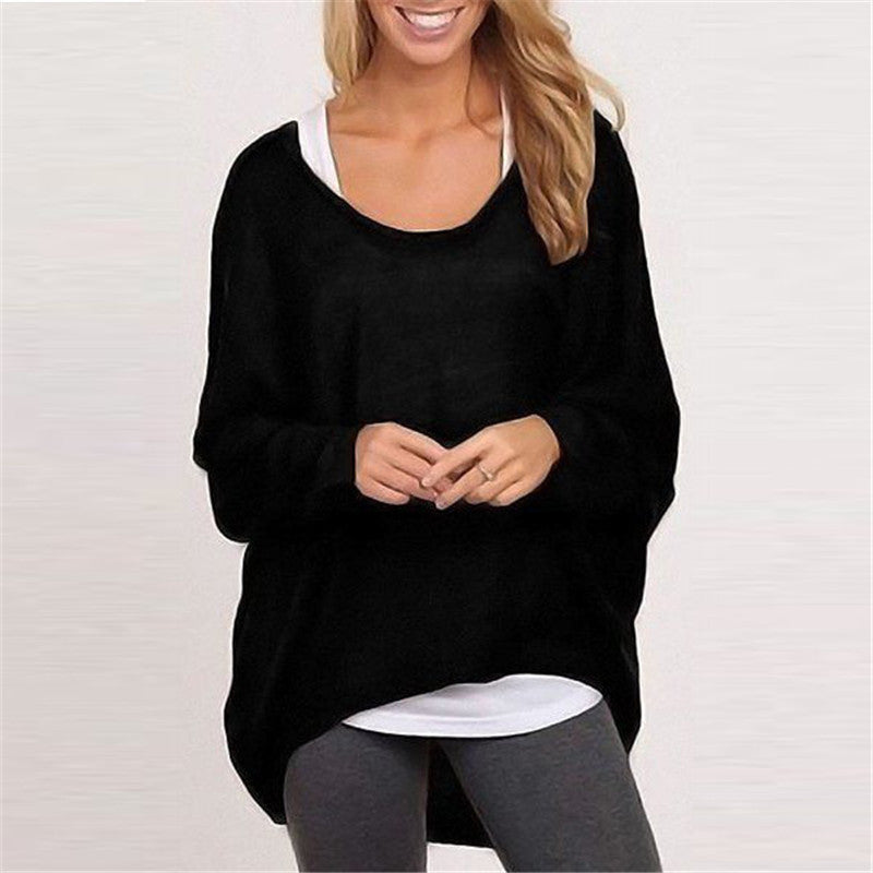 Damen Strickpullover – Oversized Passform – Tunika Länge – Langarm Bequemer Style