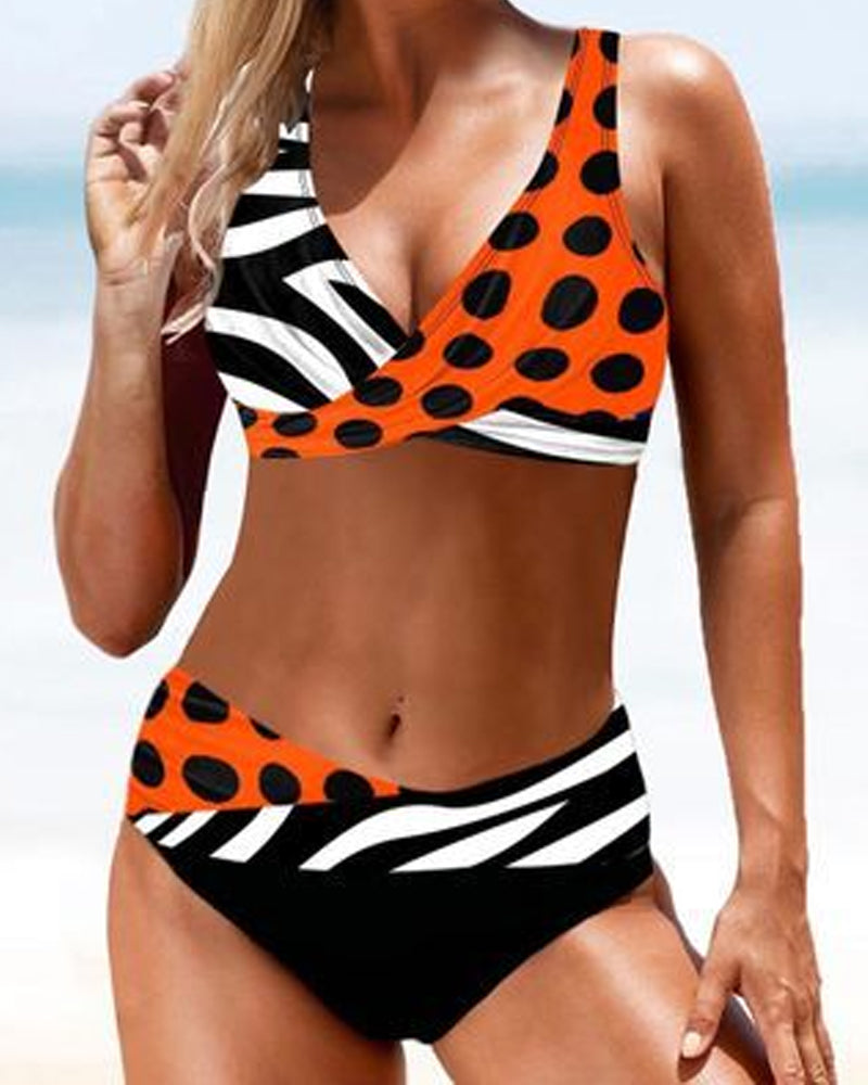Damen Bikini Set – Figurbetont – Twist Front Top – Verstellbare Seitenschnüre