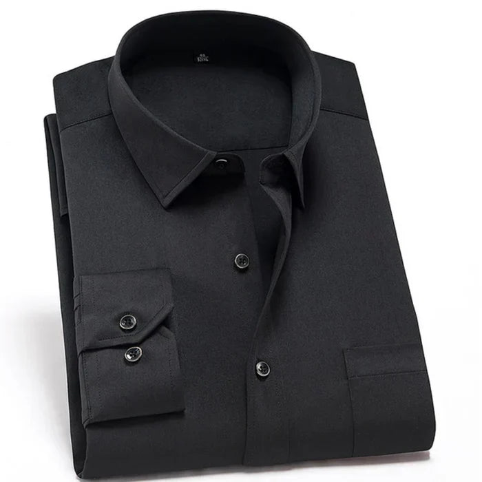 Herren Businesshemd – Slim Fit – Stretch – Bügelfrei – Atmungsaktiver Stoff