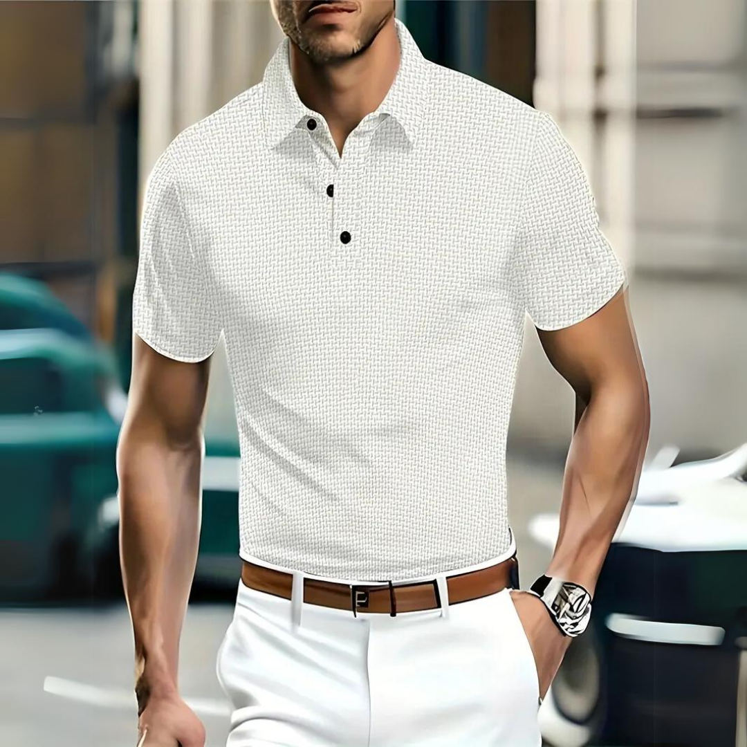 Herren Poloshirt – Slim Fit – Soft Knit – Strukturkragen – Kurzarm Freizeitmode