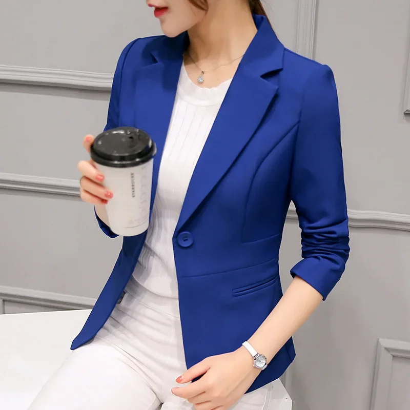 Damen Blazer – Taillierter Schnitt – Strukturierte Silhouette – Ein-Knopf-Design