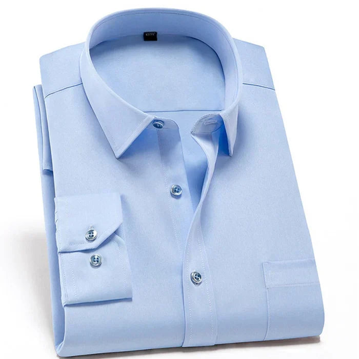 Herren Businesshemd – Slim Fit – Stretch – Bügelfrei – Atmungsaktiver Stoff