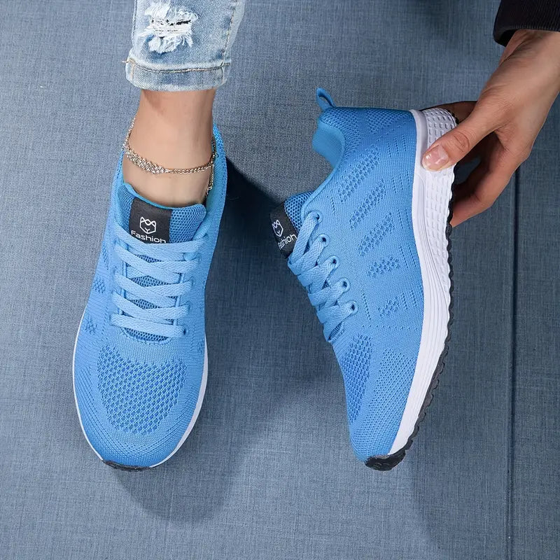 Damen Sneakers – Atmungsaktives Mesh – Gepolsterte Sohle – Sportlicher Schnitt