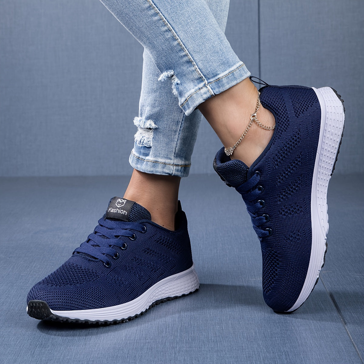 Damen Sneakers – Atmungsaktives Mesh – Gepolsterte Sohle – Sportlicher Schnitt