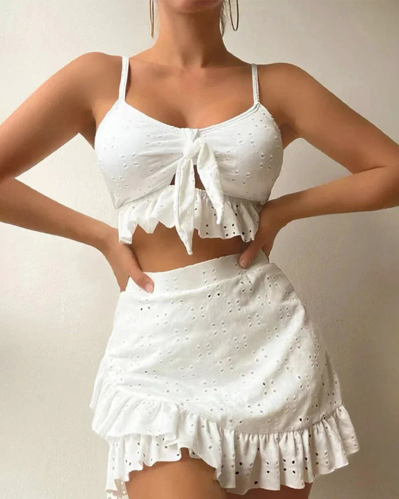 Damen Bikini Set – Atmungsaktives Design – Augeletmuster – Lockere Passform