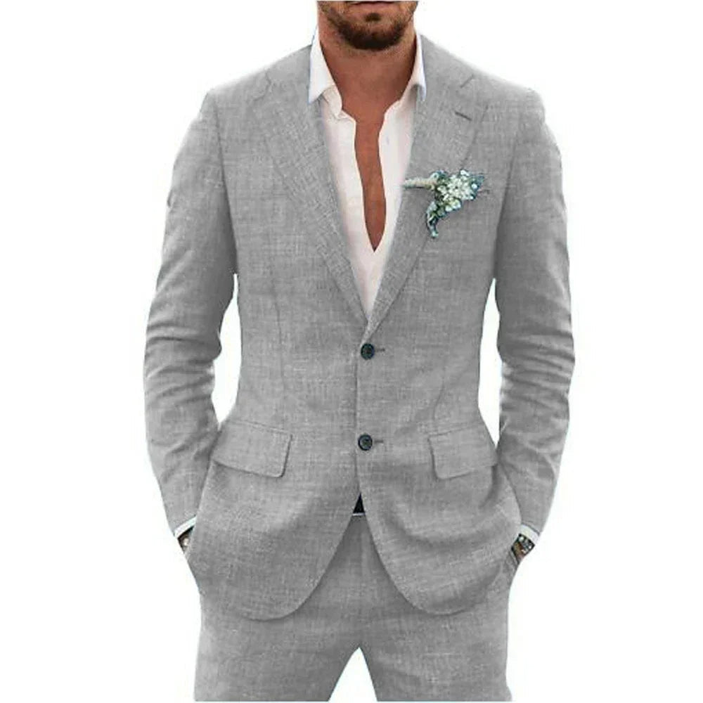 Herren Blazer – Slim Fit – Atmungsaktives Material – Zwei-Knopf – Business Look