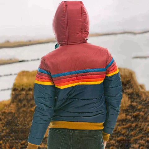 Damen Steppjacke – Reguläre Passform – Kapuze – Reißverschlusstaschen – Sportlicher Look