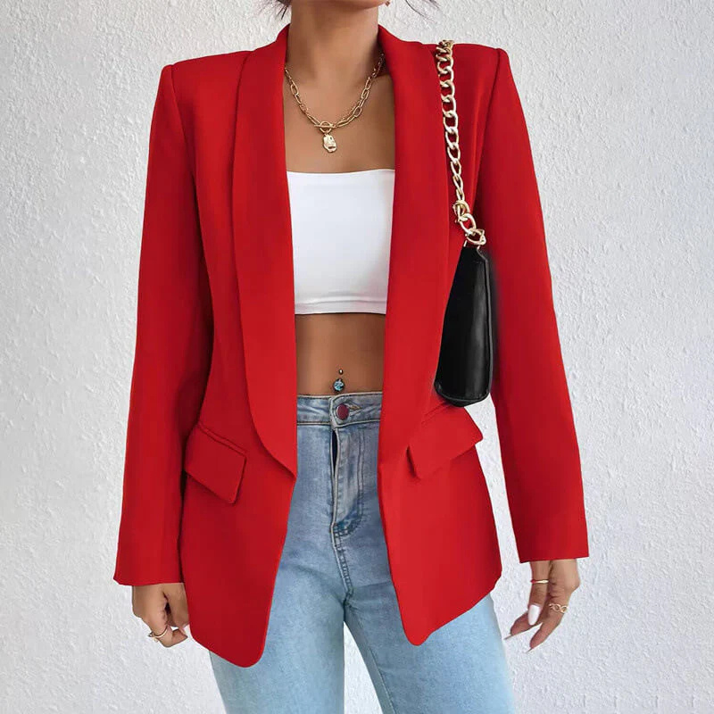 Damen Blazer – Taillierte Passform – Strukturierter Schnitt – Ein-Knopf – Notch-Revers