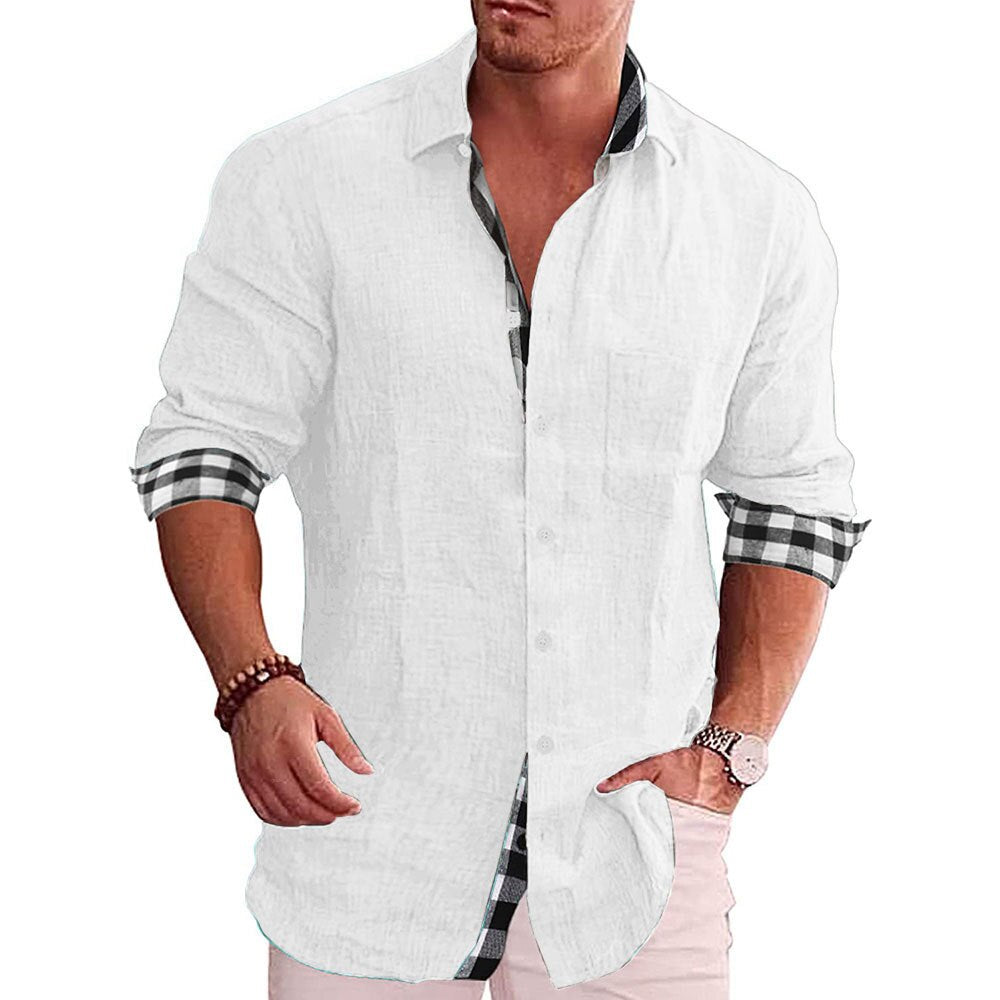 Herren Hemd – Tailored Fit – Langarm – Atmungsaktive Naturfasern – Karodetails