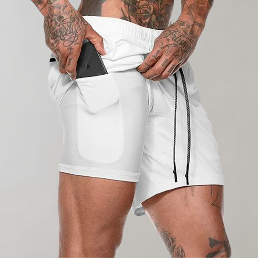 Herren Fitness Shorts – Slim Fit – 2-in-1 Design – Atmungsaktive Stretch-Qualität