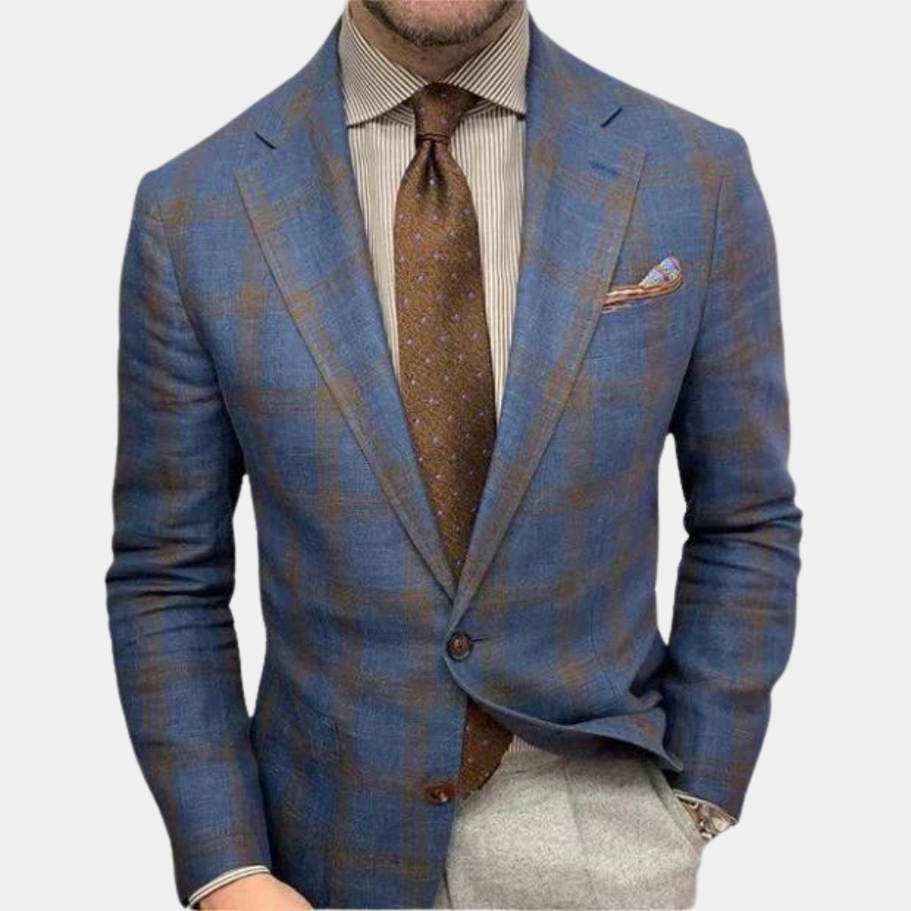Herren Blazer – Slim Fit – Atmungsaktives Material – Zwei-Knopf – Klassisches Revers