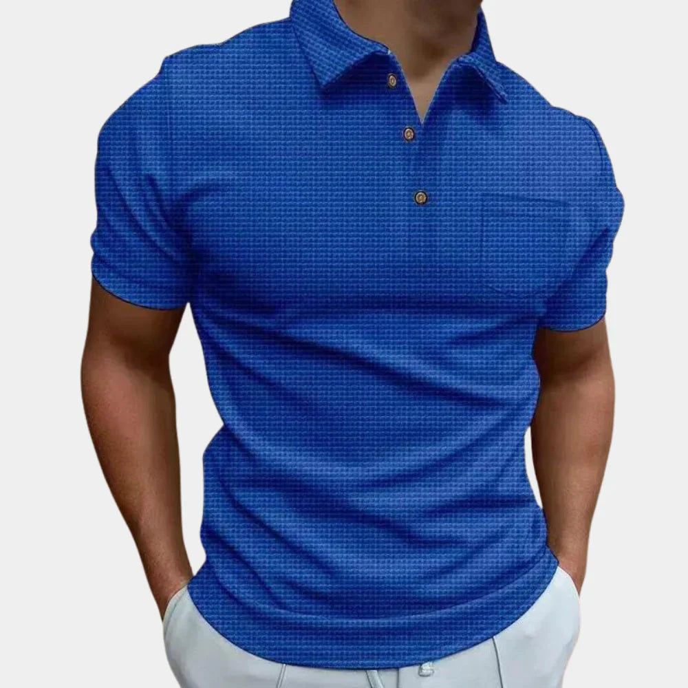 Herren Poloshirt – Slim Fit – Atmungsaktives Gewebe – Kurzarm mit Brusttasche