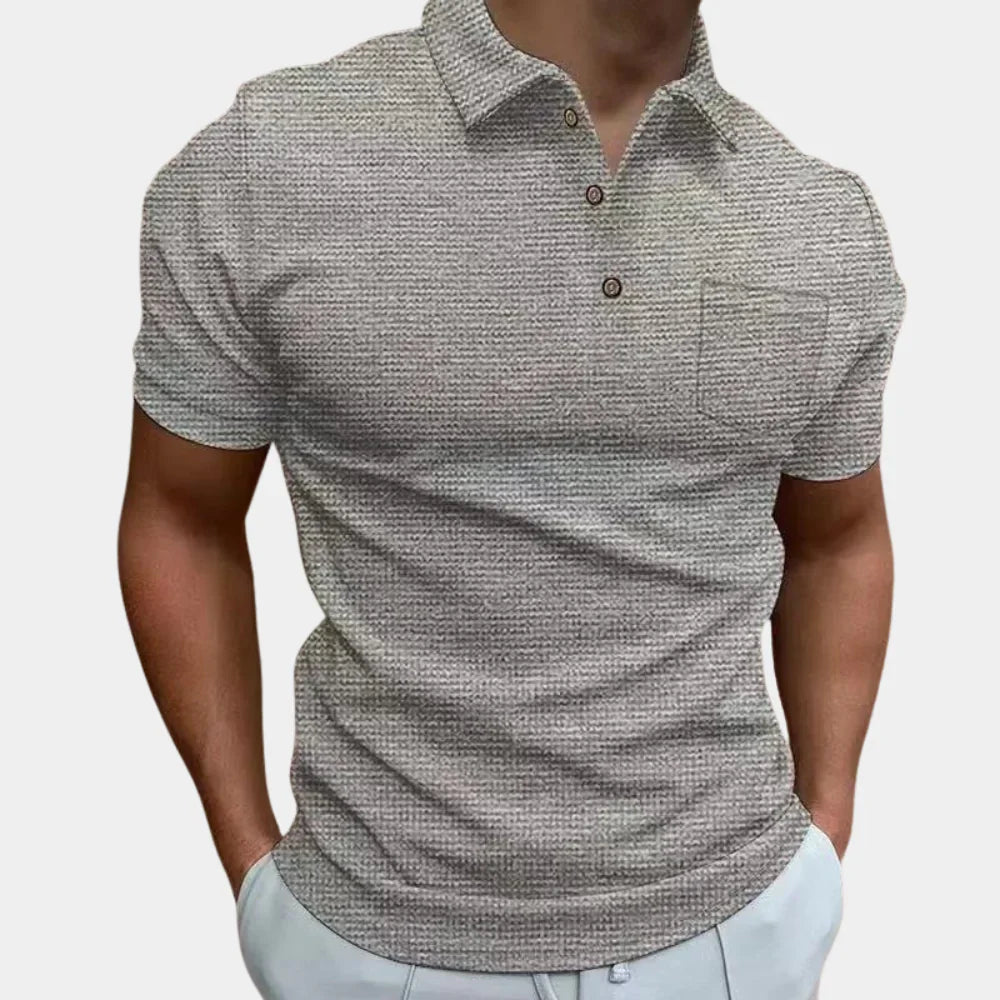 Herren Poloshirt – Slim Fit – Atmungsaktives Gewebe – Kurzarm mit Brusttasche