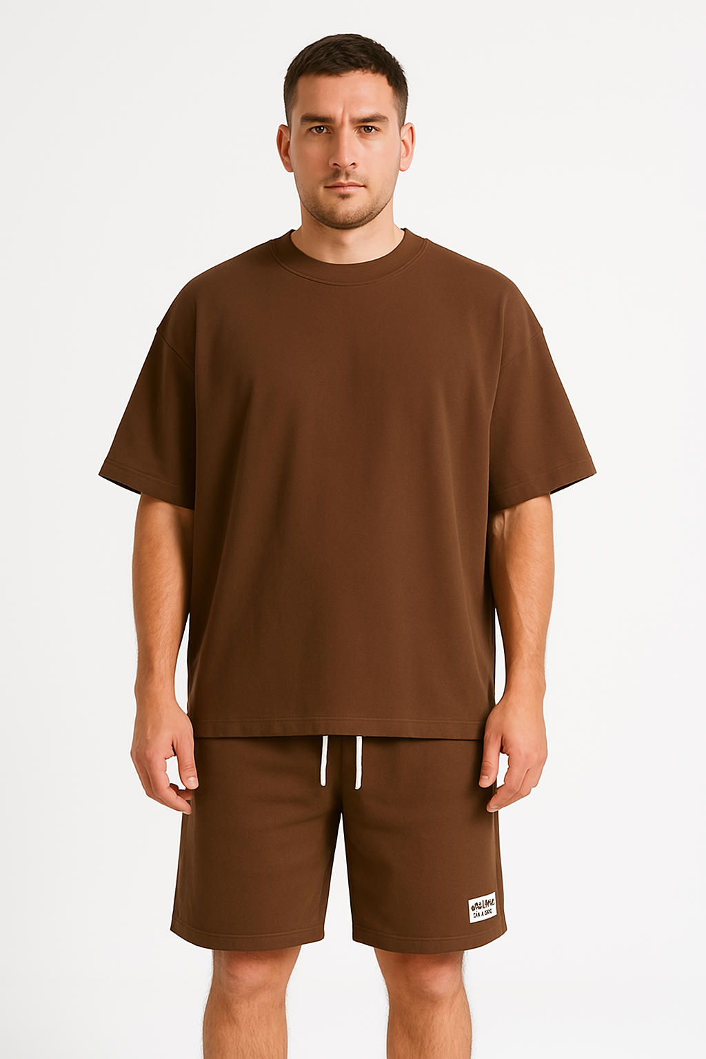 Herren Trainingsset – Lockerer Schnitt – Atmungsaktives Funktionsmaterial – Kurzarm & Shorts