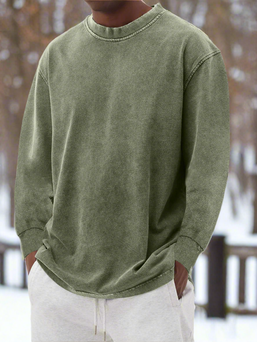 Herren Pullover – Soft Knit – Lockerer Schnitt – Rundhals Langarm Freizeitmode