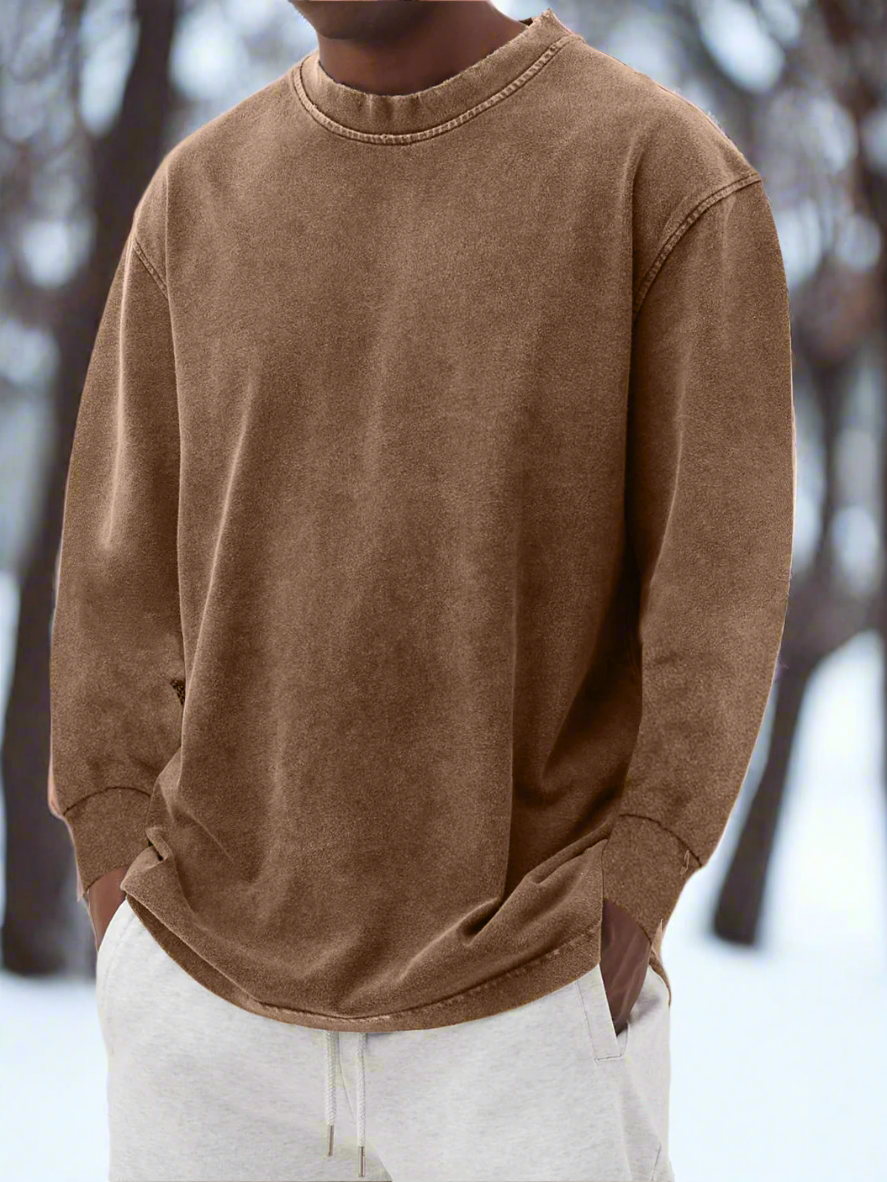 Herren Pullover – Soft Knit – Lockerer Schnitt – Rundhals Langarm Freizeitmode