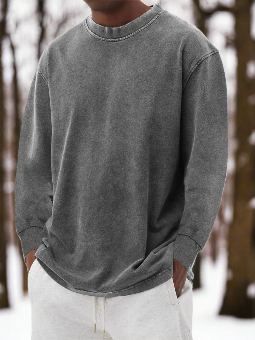 Herren Pullover – Soft Knit – Lockerer Schnitt – Rundhals Langarm Freizeitmode