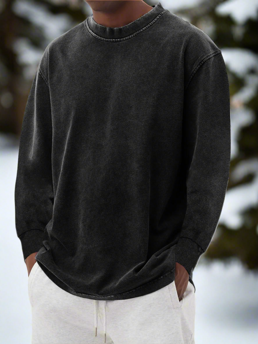 Herren Pullover – Soft Knit – Lockerer Schnitt – Rundhals Langarm Freizeitmode