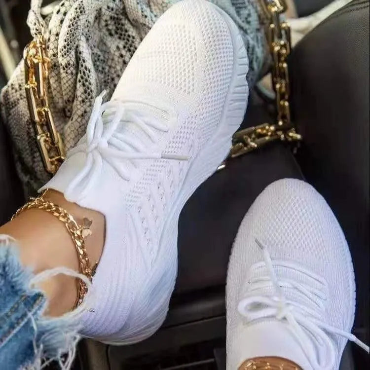 Damen Sneakers – Atmungsaktive Meshstruktur – Orthopädische Dämpfung – Sportliches Design