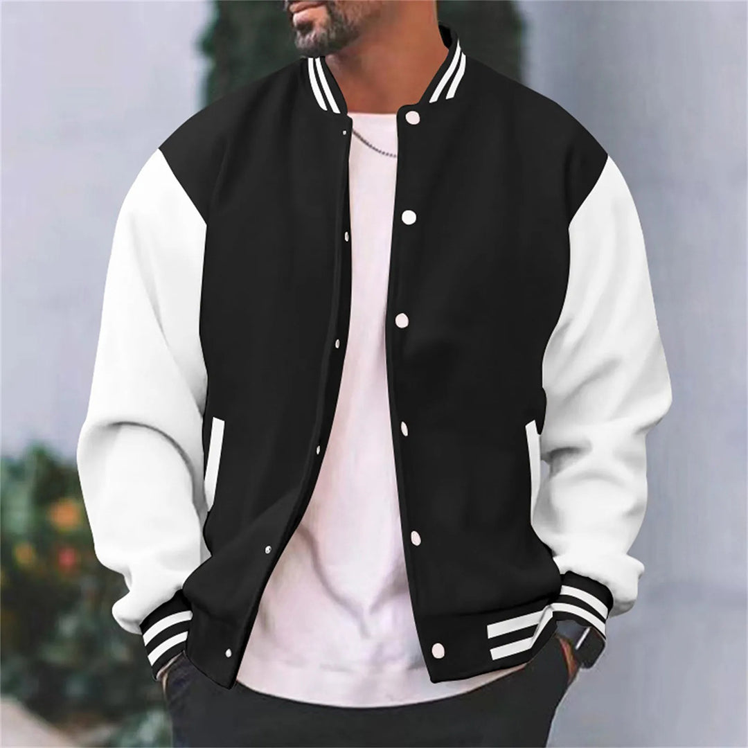 Herren Bomberjacke – Natural Fibers – Regular Fit – Knopfverschluss – Rippbündchen