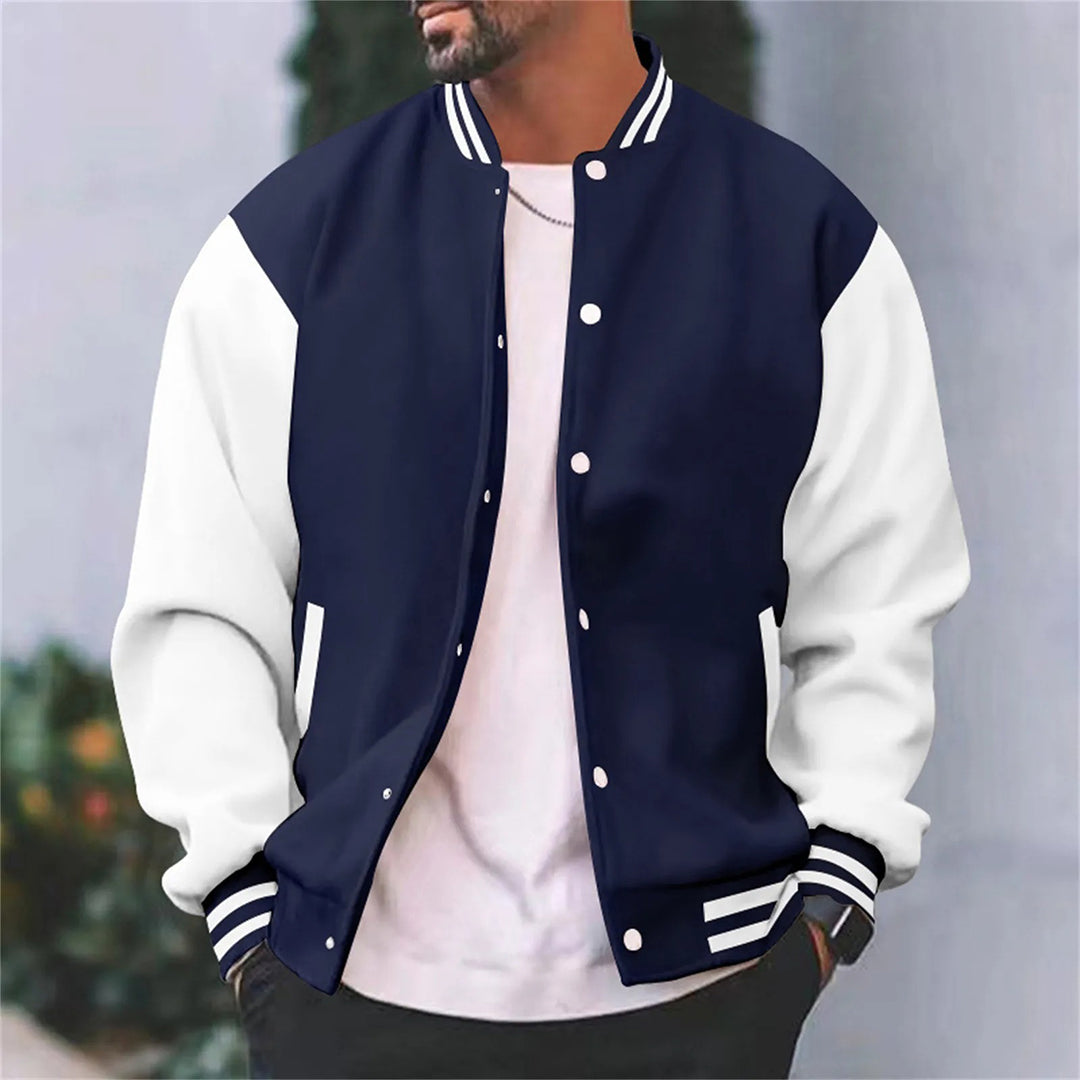 Herren Bomberjacke – Natural Fibers – Regular Fit – Knopfverschluss – Rippbündchen