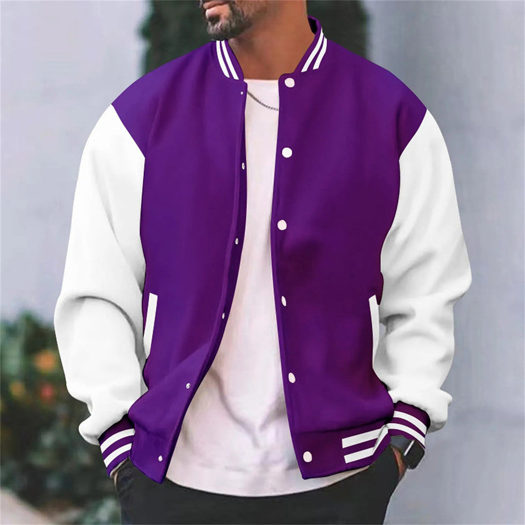 Herren Bomberjacke – Natural Fibers – Regular Fit – Knopfverschluss – Rippbündchen