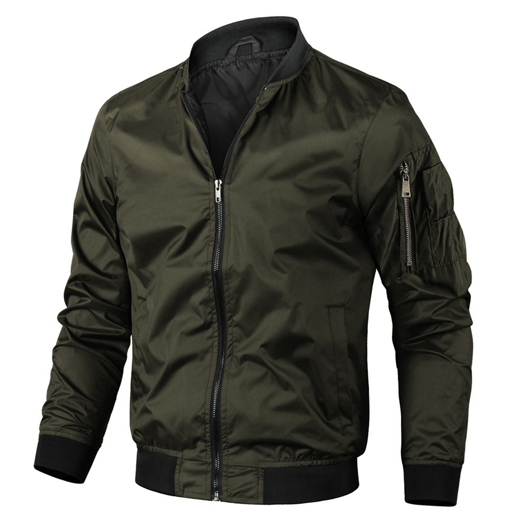 Herren Bomberjacke – Regular Fit – Atmungsaktives Material – Rippbündchen Casual Stil