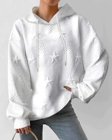 Damen Kapuzensweater – Oversized Passform – Steppdesign – Weiches Strickmaterial