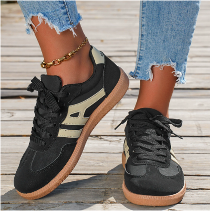 Damen Sneaker – Atmungsaktive Mischung – Low Top – Sportlicher Look – Schnürung
