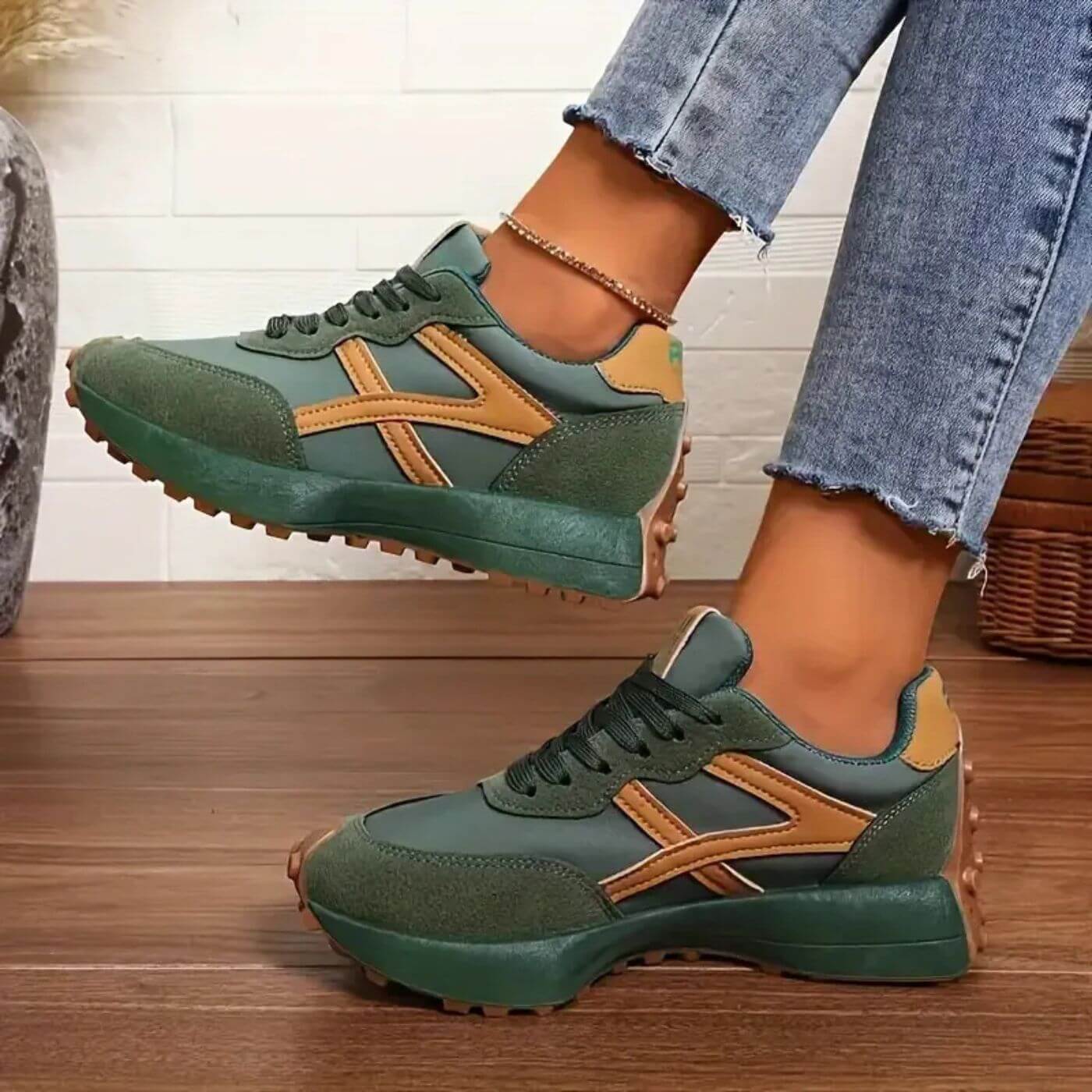 Damen Sneakers – Atmungsaktives Obermaterial – Gepolsterte Sohle – Sportlicher Schnitt
