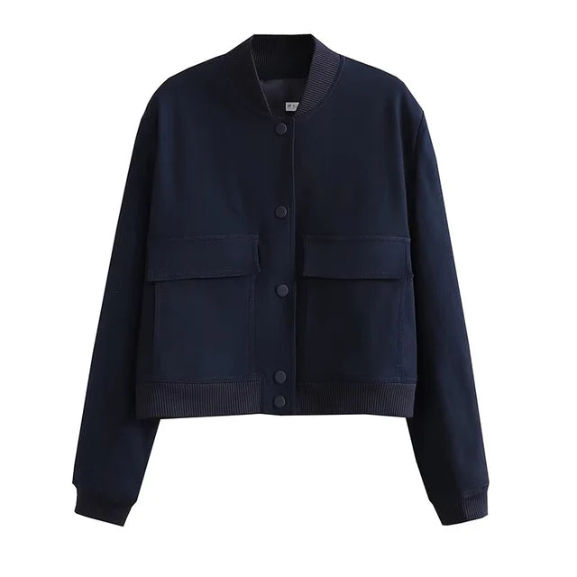 Damen Bomberjacke – Strukturierter Oversize-Schnitt – Windabweisend – Casual Style