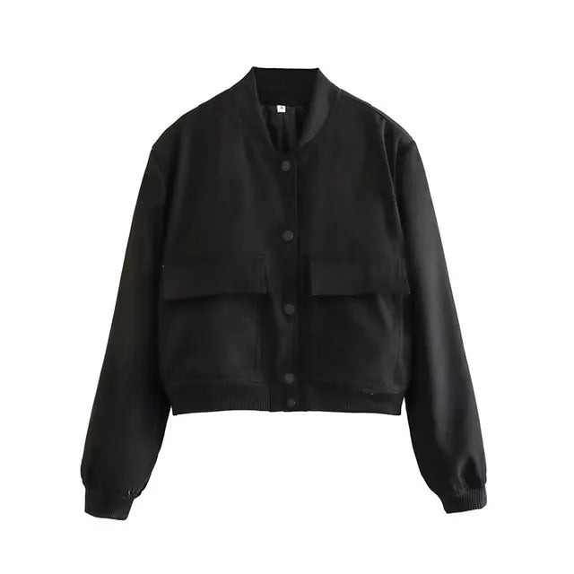 Damen Bomberjacke – Strukturierter Oversize-Schnitt – Windabweisend – Casual Style