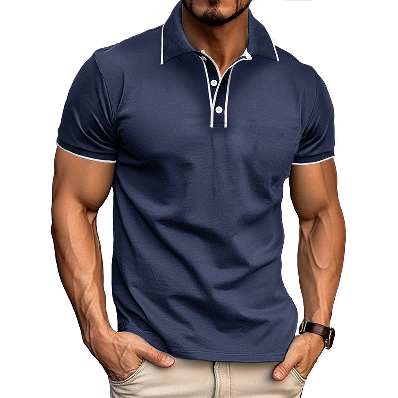 Herren Poloshirt – Athletische Passform – Baumwollmix – Atmungsaktiv Kurzarm