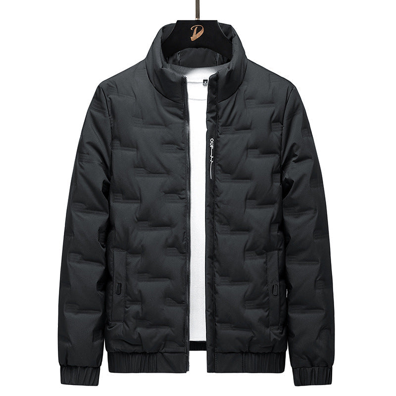 Herren Steppjacke – Leichtgewicht – Relaxed Fit – Stehkragen – Hüftlang