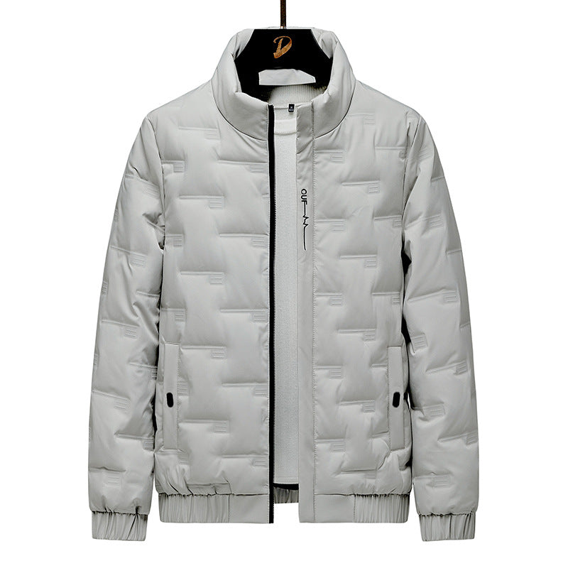 Herren Steppjacke – Leichtgewicht – Relaxed Fit – Stehkragen – Hüftlang