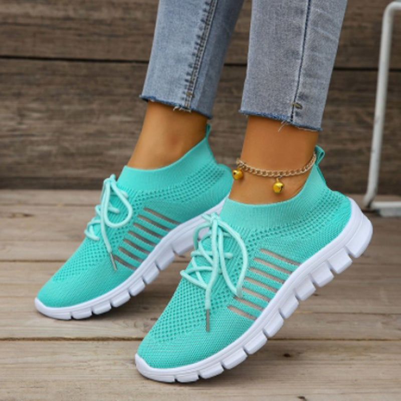 Damen Sneakers – Atmungsaktiv Leicht – Flexibler Halt – Bequeme Schnürung