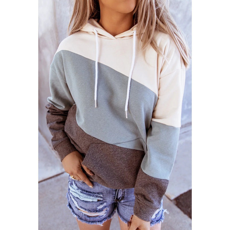 Damen Hoodie – Relaxed Fit – Cotton Mix – Langarm – Tie-Dye Freizeitmode