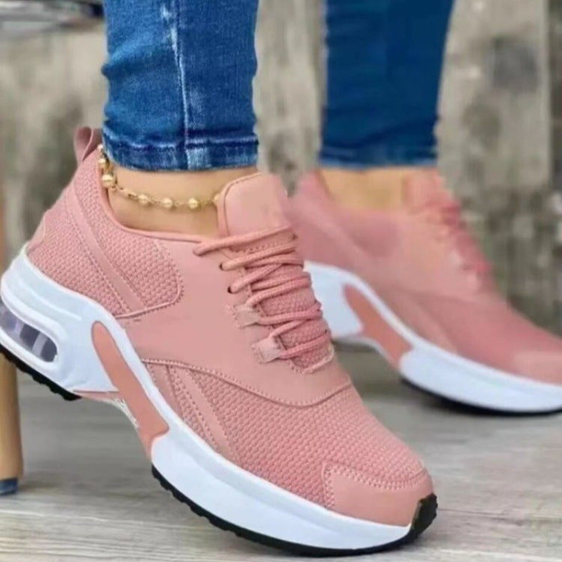 Damen Ortho Sneaker – Atmungsaktives Mesh – Gepolsterte Sohle – Low-Top mit Schnürung