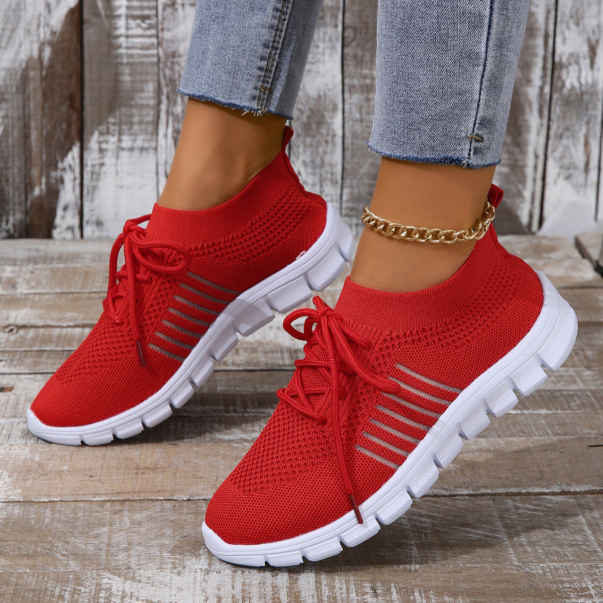 Damen Sneakers – Atmungsaktiv Leicht – Flexibler Halt – Bequeme Schnürung
