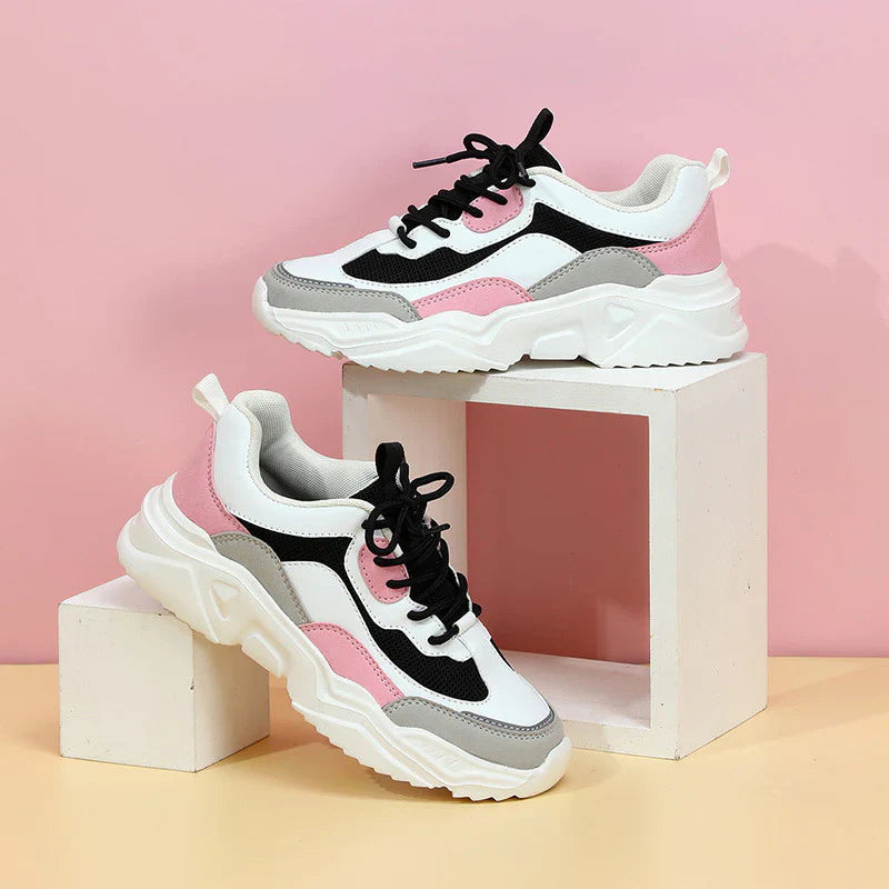 Damen Sneaker – Chunky Design – Atmungsaktives Mesh – Gepolsterte Laufsohle – Sportlicher Schnitt