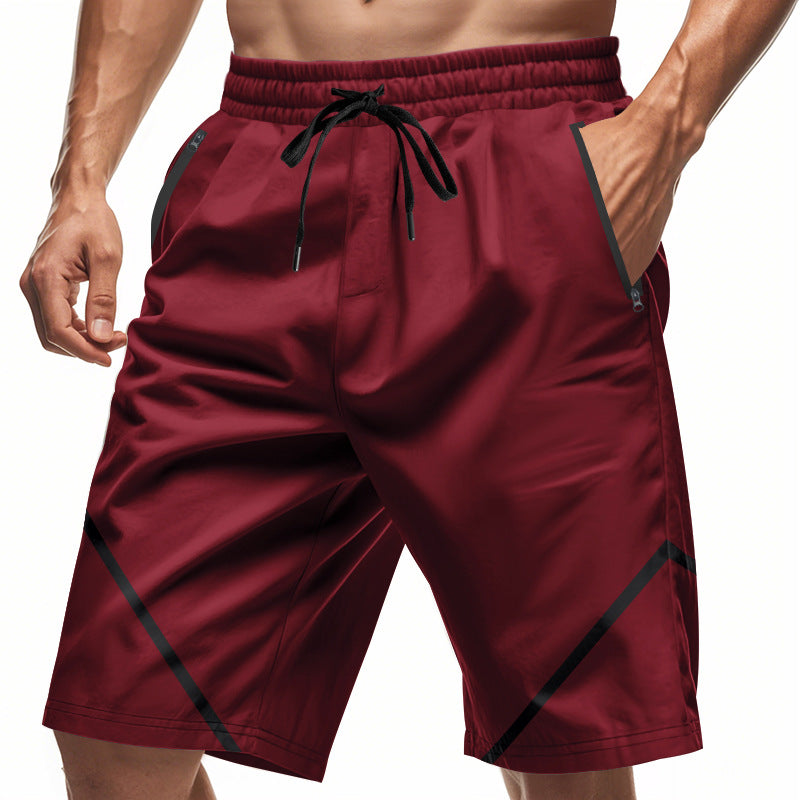 Herren Shorts – Atmungsaktive Mischung – Lockere Passform – Kniehoch – Reißverschlusstaschen